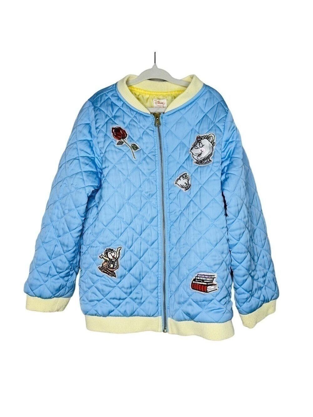 Disney Collection by Tutu Couture Beauty & The Beast Blue‎ Quilted Jacket Girls
